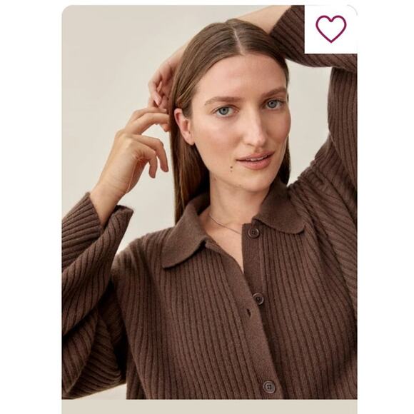 EUC Reformation Cafe Fantino Cashmere Collared Cardigan sz: S - Picture 5 of 16